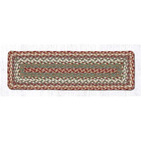 Palacedesigns 27 x 8.25 in. Rectangle Stair Tread Rug, Buttermilk & Cranberry PA2847795